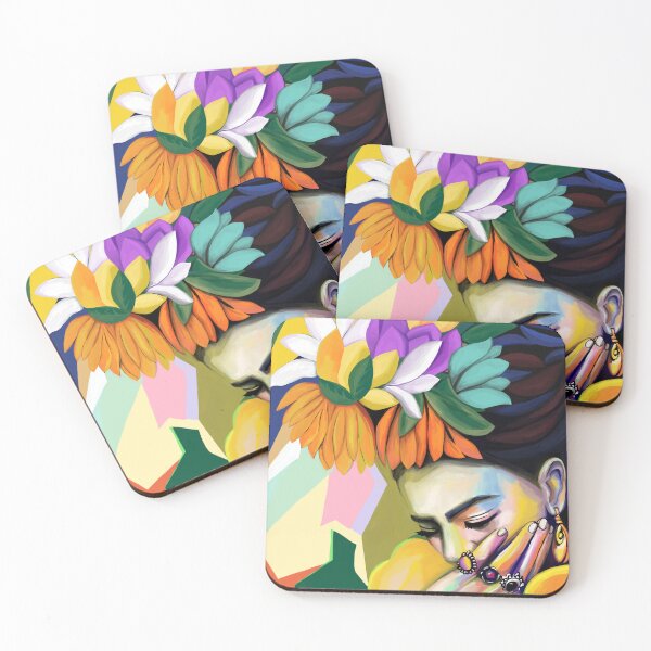 Item preview, Mexican woman with flowers in her hair designed and sold by CatsAndDots.