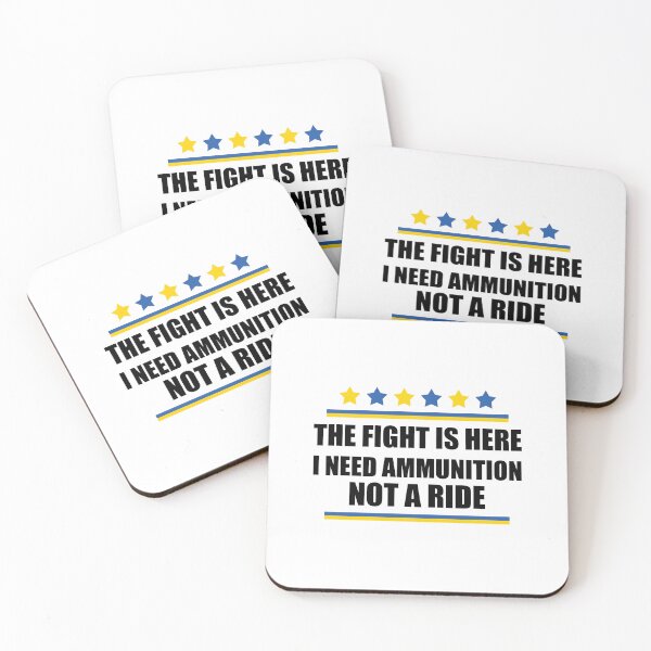 Item preview, The Fight Is Here I Need Ammunition Not A Ride -Ukrainian President Zelenskyy Quote designed and sold by yoshra.