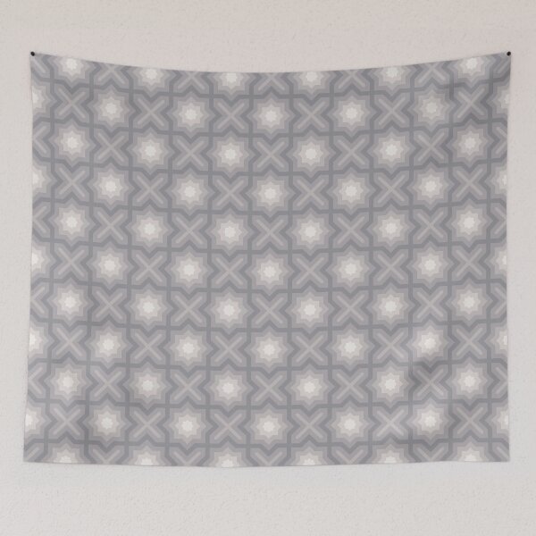 Item preview, Cloud Dancer Ultimate Grey Abstract Star Pattern designed and sold by PatternSalad.