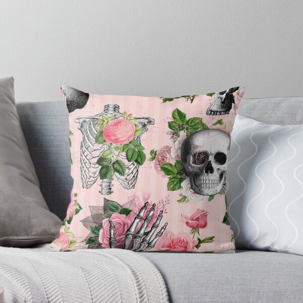 Item preview, Boho skull floral pattern designed and sold by Tonickay.