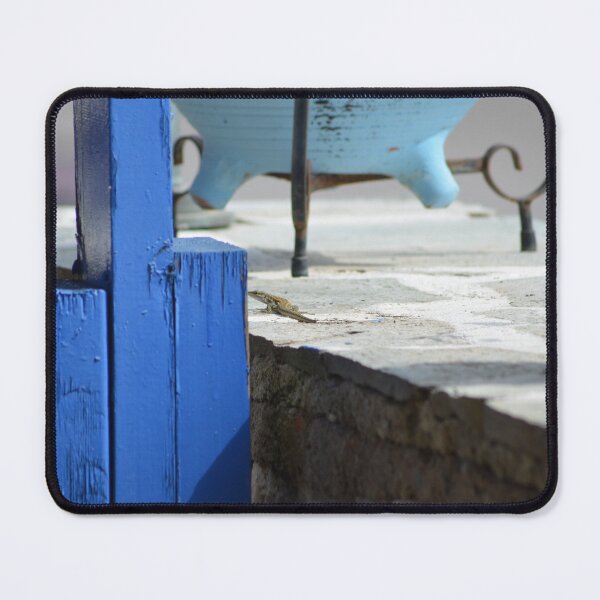 Item preview, Skopelos Lizard with Vases: Blue and Green Island designed and sold by SMP-Shop.