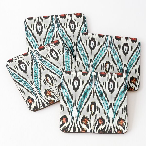Aperçu de l'œuvre Motifs floraux ouzbeks Ikat Motifs ikat, Motifs ouzbeks Ikat créée et vendue par LeFabriqueOuz.