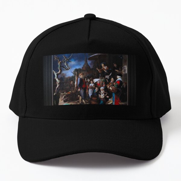 Le Charlatan by Gérard Dou Remastered Xzendor7 Classical Art Old Masters Reproductions Baseball Cap