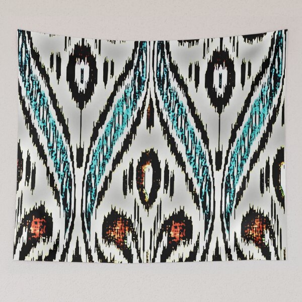 Item preview, Uzbek Ikat floral designs ikat patterns, Uzbek Ikat designs designed and sold by LeFabriqueOuz.