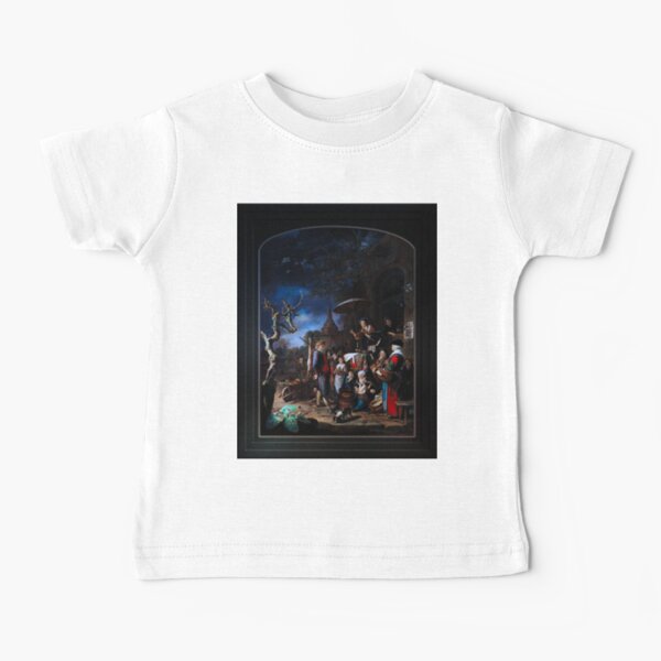 Le Charlatan by Gérard Dou Remastered Xzendor7 Classical Art Old Masters Reproductions Baby T-Shirt