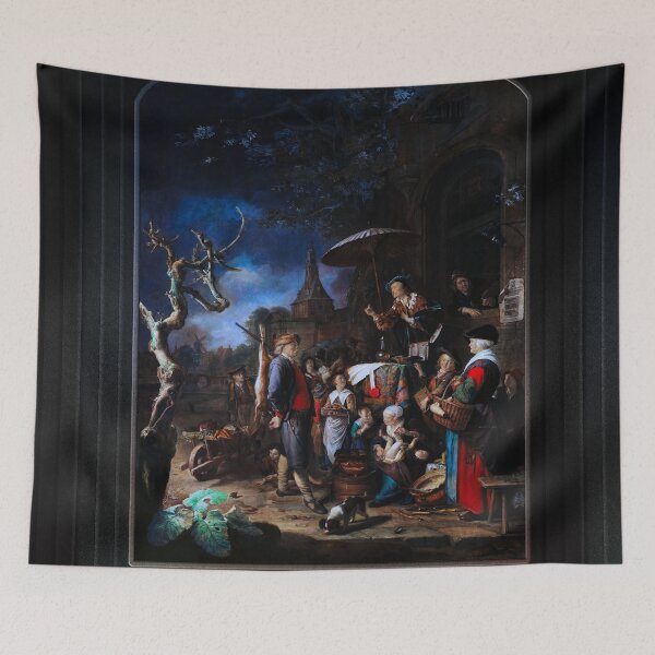 Item preview, Le Charlatan by Gérard Dou Remastered Xzendor7 Classical Art Old Masters Reproductions designed and sold by Xzendor7 Digital Art Creations.