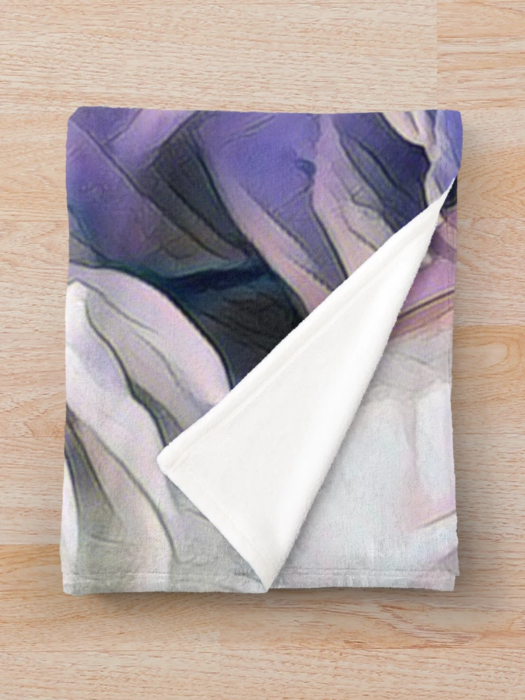 Thumbnail 3 of 6, Throw Blanket, Pastel Roses designed and sold by HappyLifeCreate.