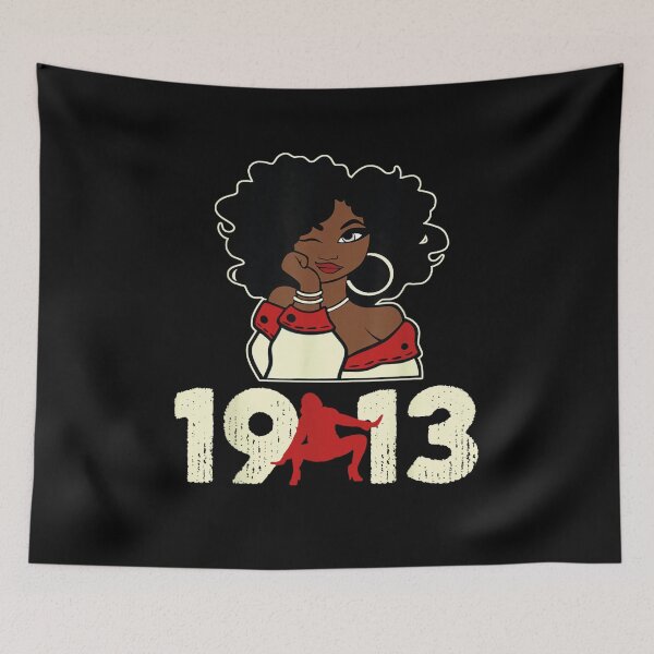 Item preview, Delta Women Devastating Diva Sigma Afro Hair Hand Sign Theta designed and sold by laura-arcand.