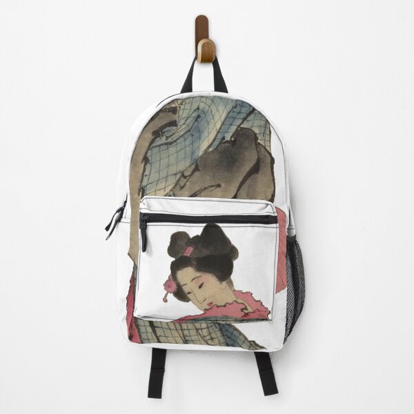 Item preview, Ukiyoe Woman in Pink and Blue 浮世絵 designed and sold by amuseXpress.