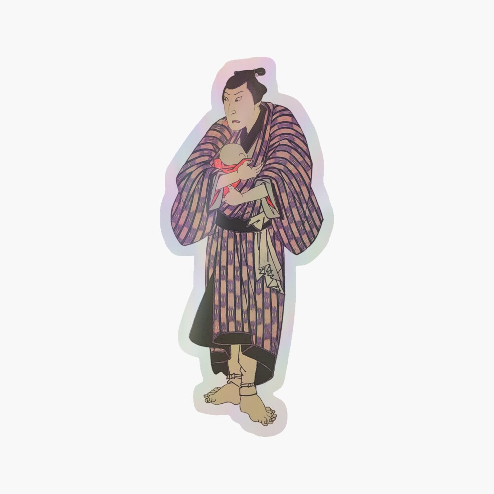 Ukiyoe Man with Child 浮世絵