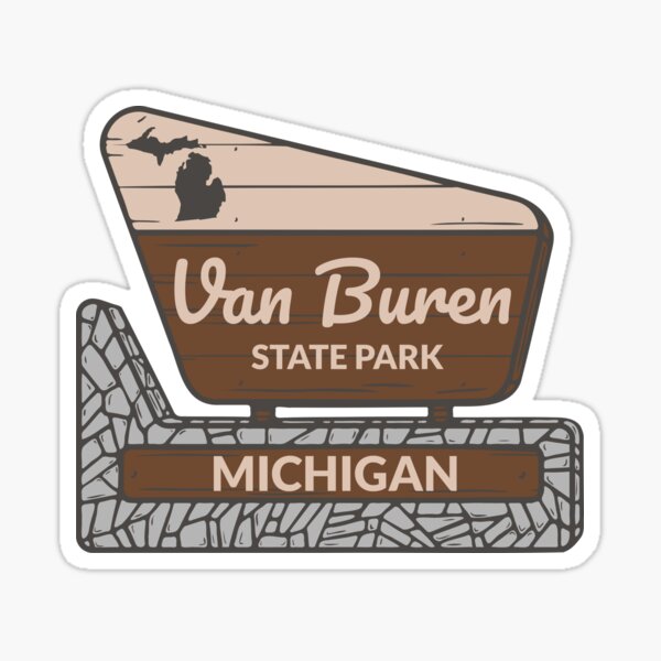 Aperçu de l'œuvre Van Buren State Park Michigan Entrance Welcome Sign MI créée et vendue par palmettodigital.