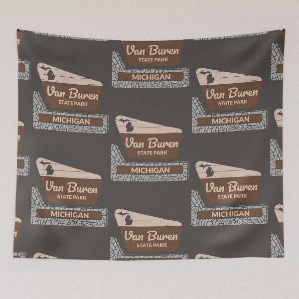 Item preview, Van Buren State Park Michigan Entrance Welcome Sign MI designed and sold by palmettodigital.