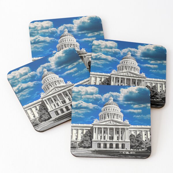 Item preview, California State Capitol in Sacramento - Black and white, with the blue sky isolated designed and sold by NickoPrints.