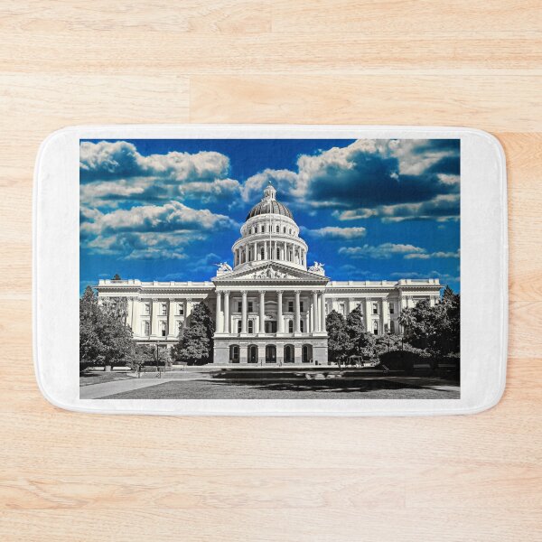 Item preview, California State Capitol in Sacramento - Black and white, with the blue sky isolated designed and sold by NickoPrints.