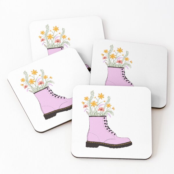 Item preview, Lilac Doc Martens with flowers designed and sold by Hinke van Gorsel.