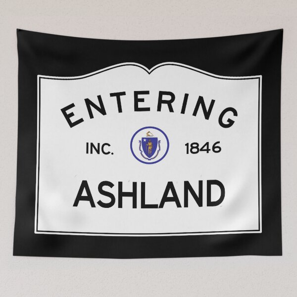 Item preview, Entering Ashland Massachusetts – Commonwealth of Massachusetts Road Sign designed and sold by NewNomads.