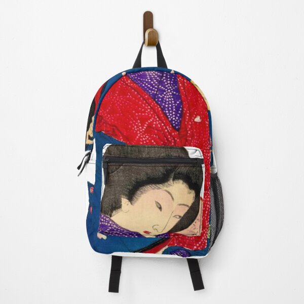 Item preview, Ukiyoe Woman in Blue, Red, and Purple 浮世絵 designed and sold by amuseXpress.
