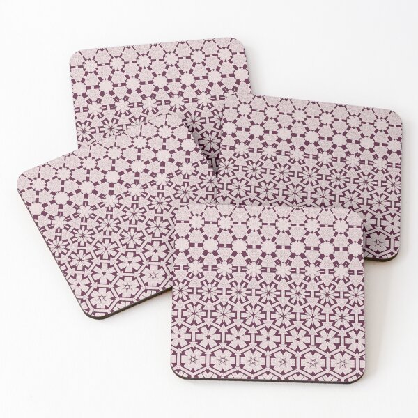 Item preview, Burgundy geometric flowers designed and sold by Pacesyte.