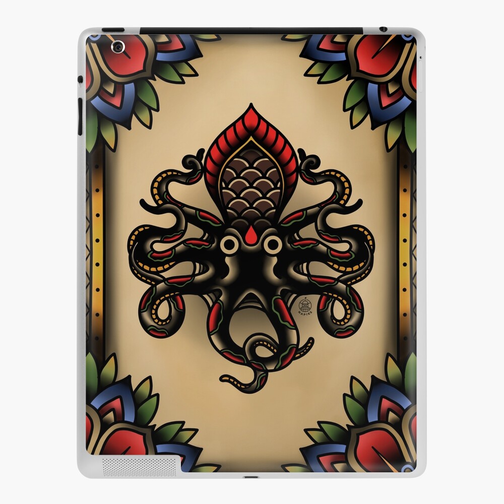 Traditional Octopus Tattoo A4 Print - Etsy Norway