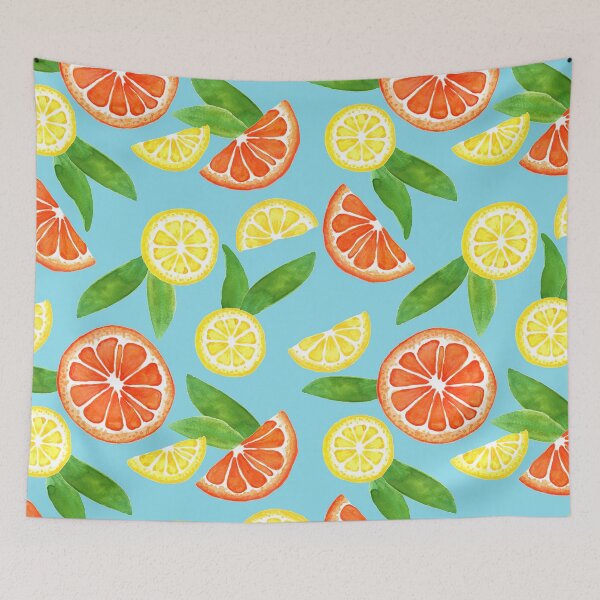 Item preview, Summer Citrus - Blue designed and sold by KelliroDesigns.
