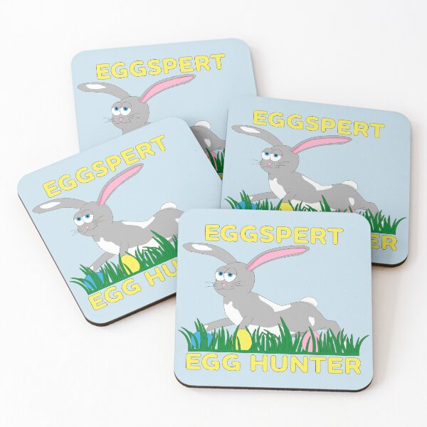Item preview, Eggspert Egg Hunter - Gray Easter Bunny designed and sold by skauff.