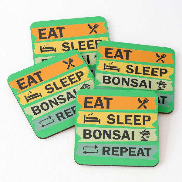 Item preview, Eat Sleep Bonsai Repeat, Bonsai design, Bonsai Quote, Bonsai Lover designed and sold by DesignHouse07.