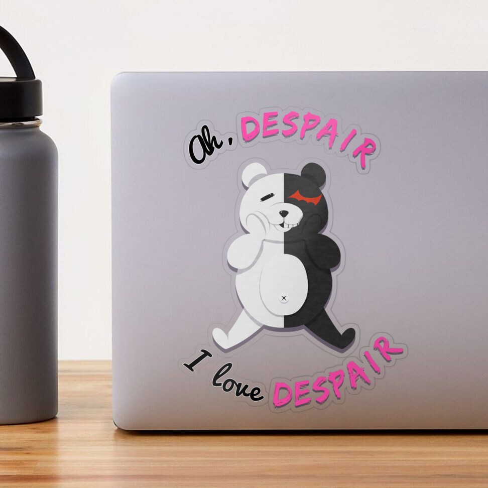 Monokuma loves DESPAIR Sticker for Sale by Yagewo | Redbubble