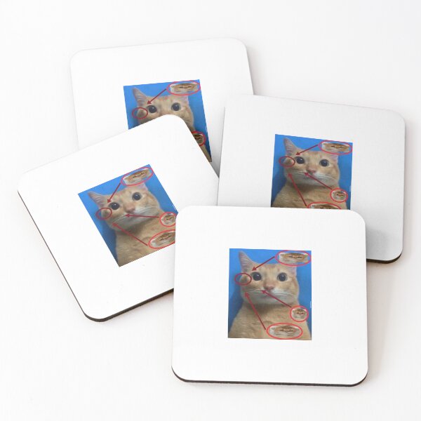 Item preview, shocked cat designed and sold by vanillaoatmelk.