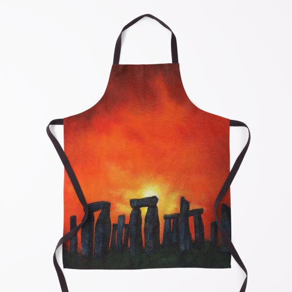 Item preview, 'Stonehenge Sunset' red hot fiery sunset at the iconic Stonehenge designed and sold by helenvjames.