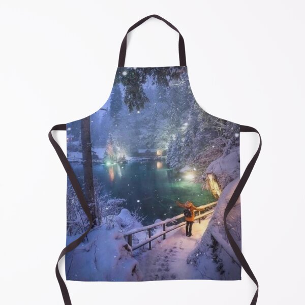 Item preview, The snowy path around the lake. designed and sold by Karine Dupras.