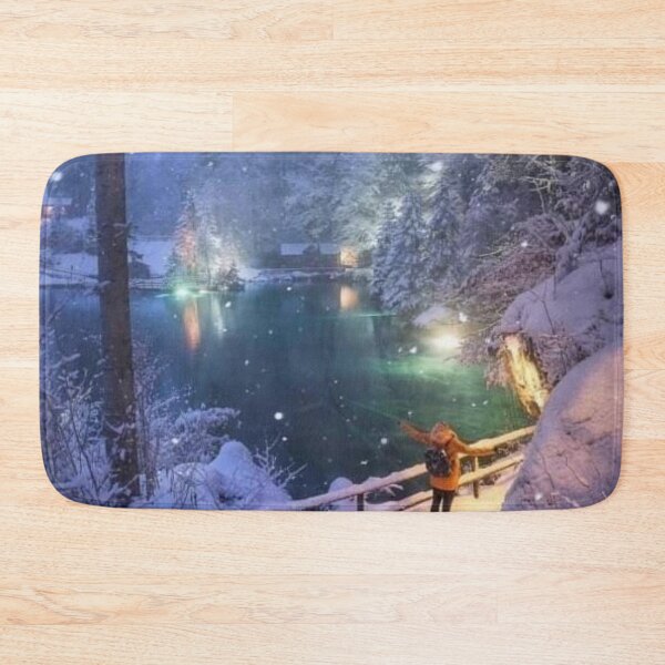 Item preview, The snowy path around the lake. designed and sold by Karine Dupras.