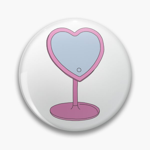 Item preview, Heart vanity mirror designed and sold by PeachCatDesigns.
