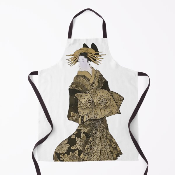 Item preview, Ukiyoe Woman in Black and Gold 浮世絵 designed and sold by amuseXpress.