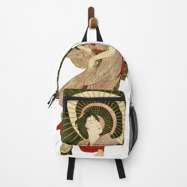 Item preview, Ukiyoe Woman in Red, Green, and Yellow 浮世絵 designed and sold by amuseXpress.