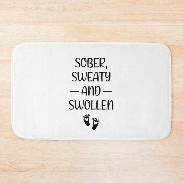 Item preview, sober sweaty and swollen, pregnancy announcement, pregnant, pregnancy, matching Mommy Daddy EST, couples pregnancy announcement  funny sarcastic Rude Offensive saying, designed and sold by joygift369.