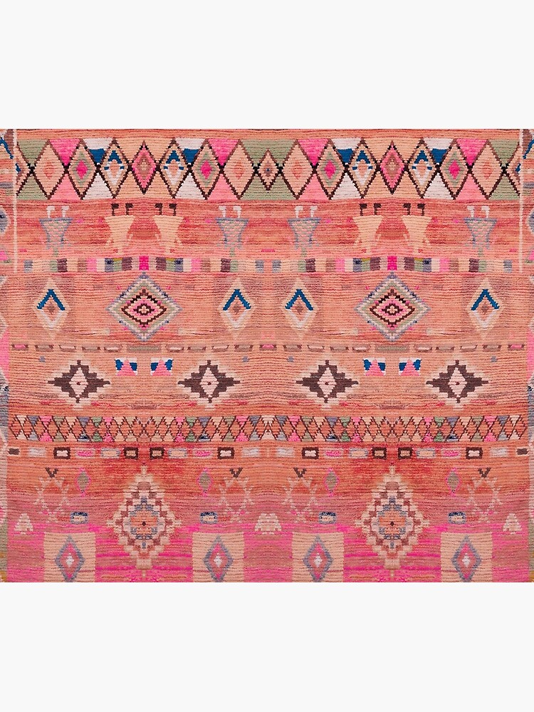 Thumbnail 6 of 6, Throw Blanket, Traditional Moroccan Berber Rug Design designed and sold by SpaceBazaar.