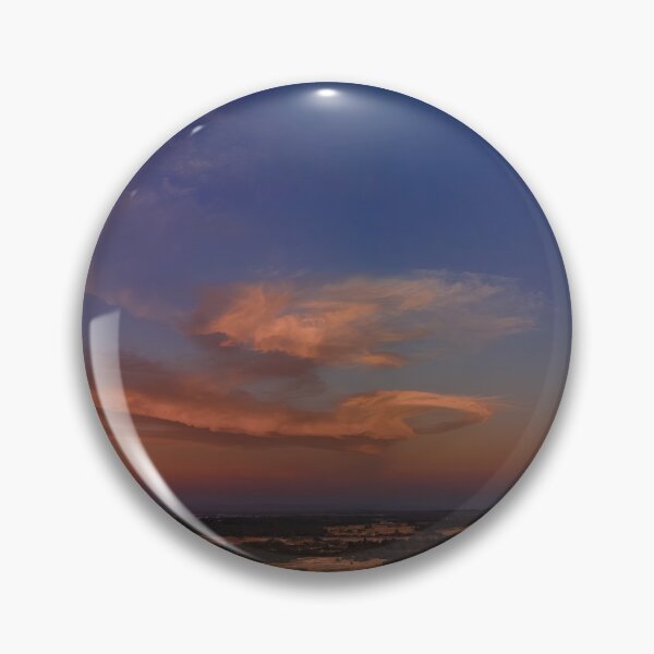 Item preview, Fluffy pink clouds at sunset against a deep blue sky aerial panoramic designed and sold by James-Cole.