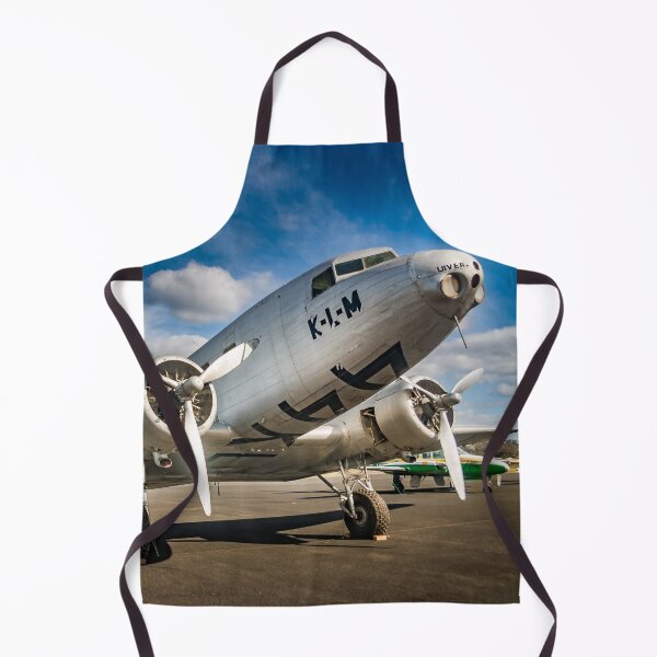 Item preview, Vintage airplane - KLM - Royal Dutch Airlines Douglas DC-2 twin propeller aeroplane parked on runway in colour designed and sold by James-Cole.