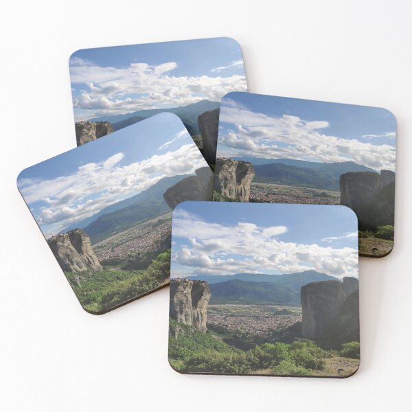 Item preview, Vista de Kalabaka desde los Monasterios de Meteora en Grecia designed and sold by HiddenPlaces.
