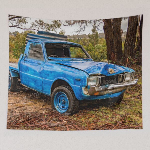 Item preview, Abandoned blue vintage utility truck decaying with time designed and sold by James-Cole.