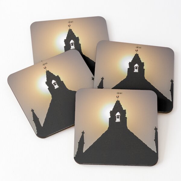 Item preview, Silhouette of old church in Bulla Victoria with sun setting behind the bell tower designed and sold by James-Cole.