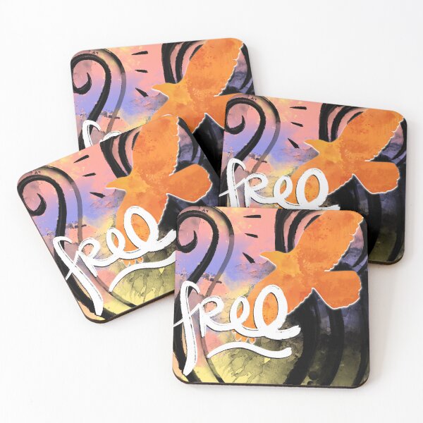 Item preview, Free - colorful grungy bird silhouette designed and sold by thephoenixsoul.