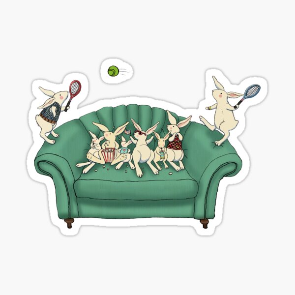 armchair tennis Sticker