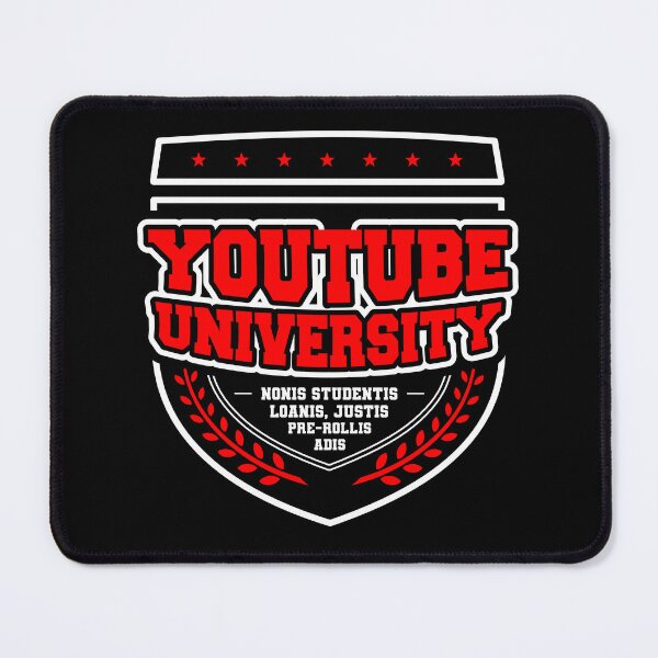 Item preview, YOUTUBE UNIVERSITY - funny design for self taught students designed and sold by TeeTimeShirts.
