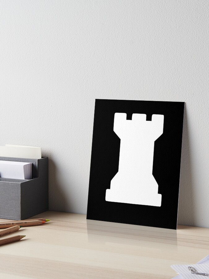 Chess Piece White Rook Chess Club Rook White Chess Castle Sticker for Sale  by Minnesnowta