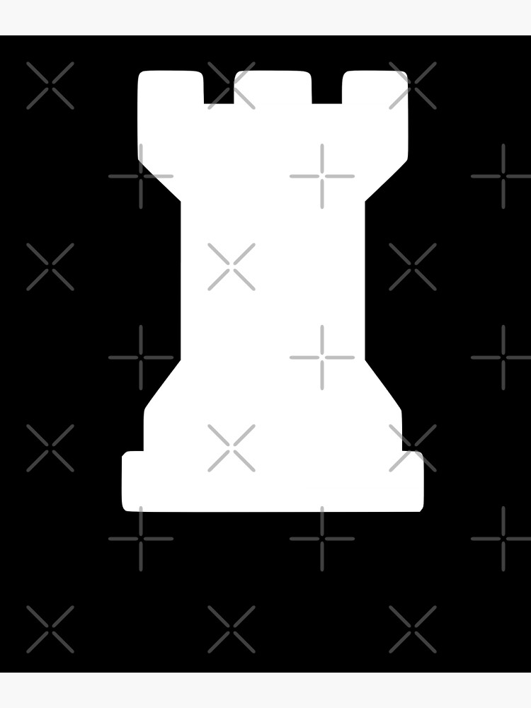 Chess Piece White Rook Chess Club Rook White Chess Castle Sticker for Sale  by Minnesnowta