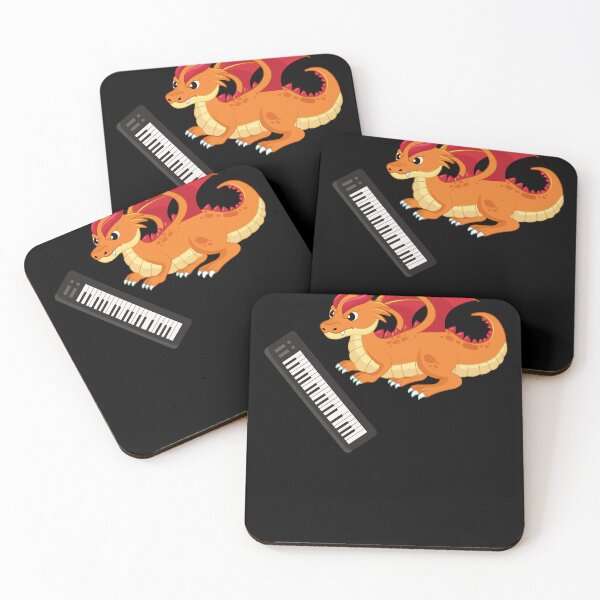 Item preview, Dragon Playing Piano ,Funny Good Dragon Piano Lovers Orange Design designed and sold by contractingsdsd.