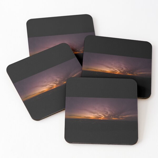 Item preview, Dark wispy clouds in a deep purple afterglow of sunset designed and sold by James-Cole.