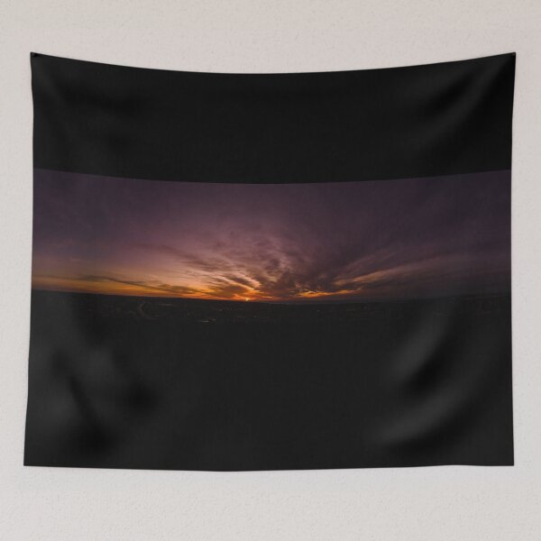 Item preview, Dark wispy clouds in a deep purple afterglow of sunset designed and sold by James-Cole.