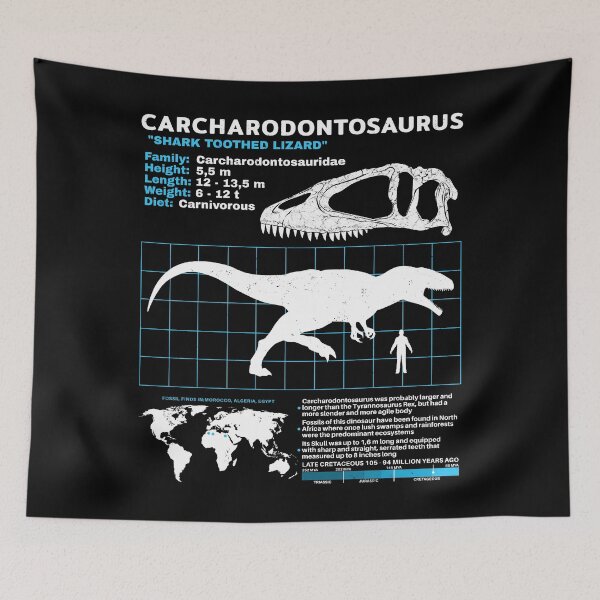 Item preview, Carcharodontosaurus datasheet designed and sold by NicGrayGraphic.